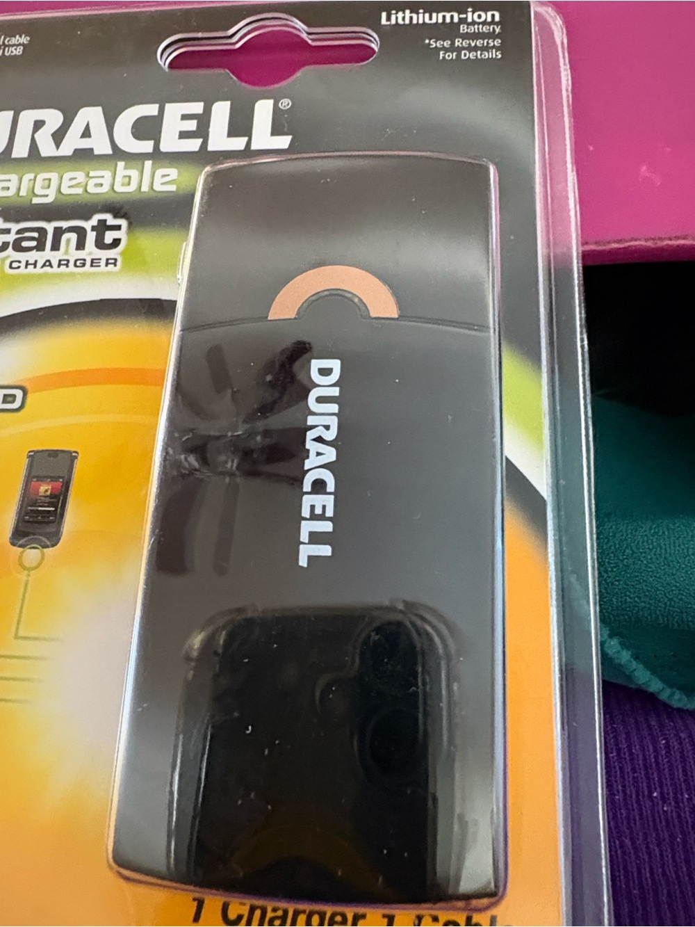 Black Rechargeable Instant Charger - Portable Phone Charger
